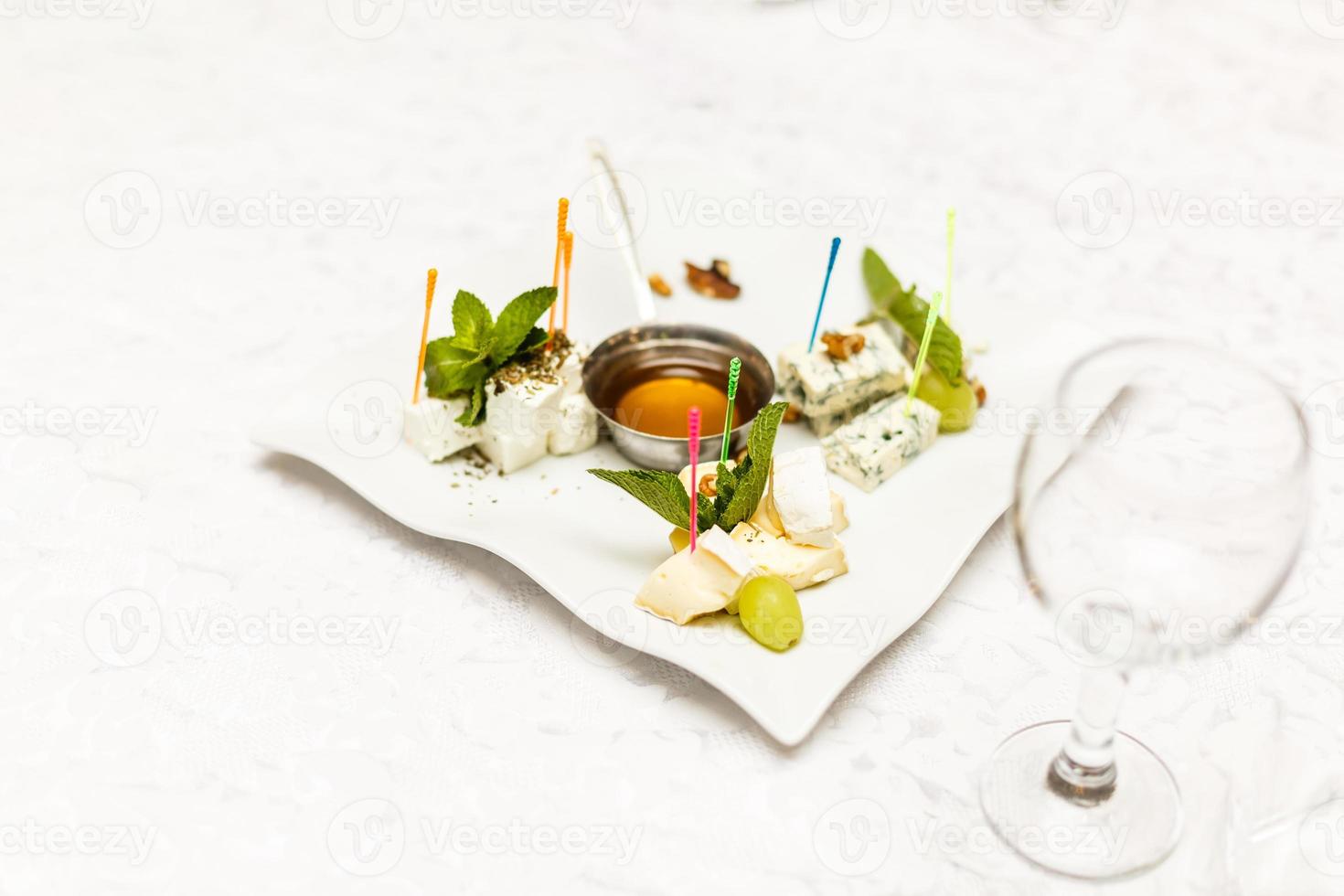 cheese plate on a buffet table photo