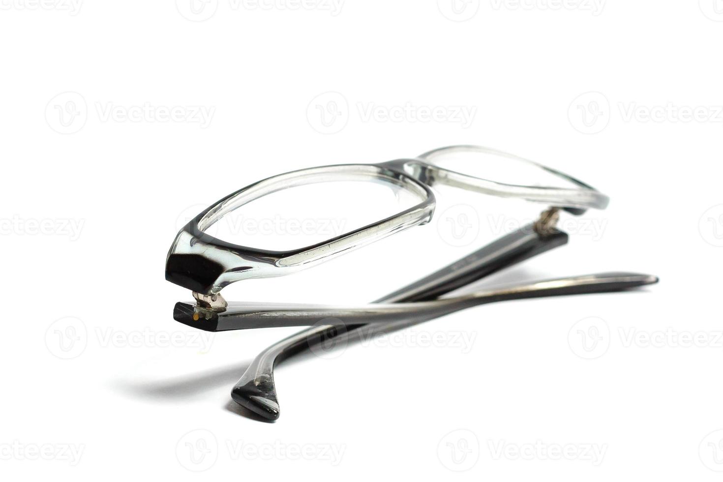 Glasses on white background photo