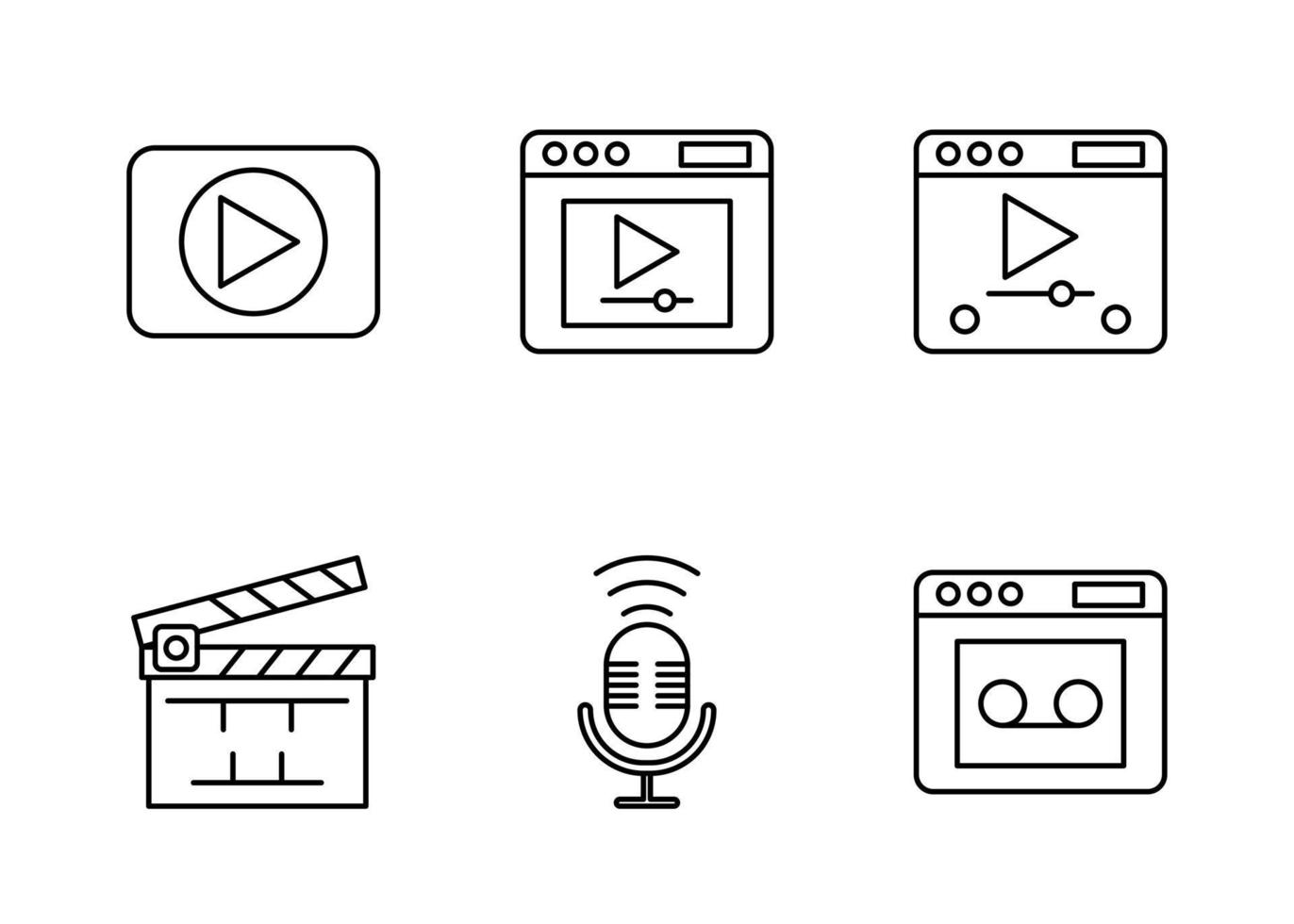 Content Creator Vector Icon Set