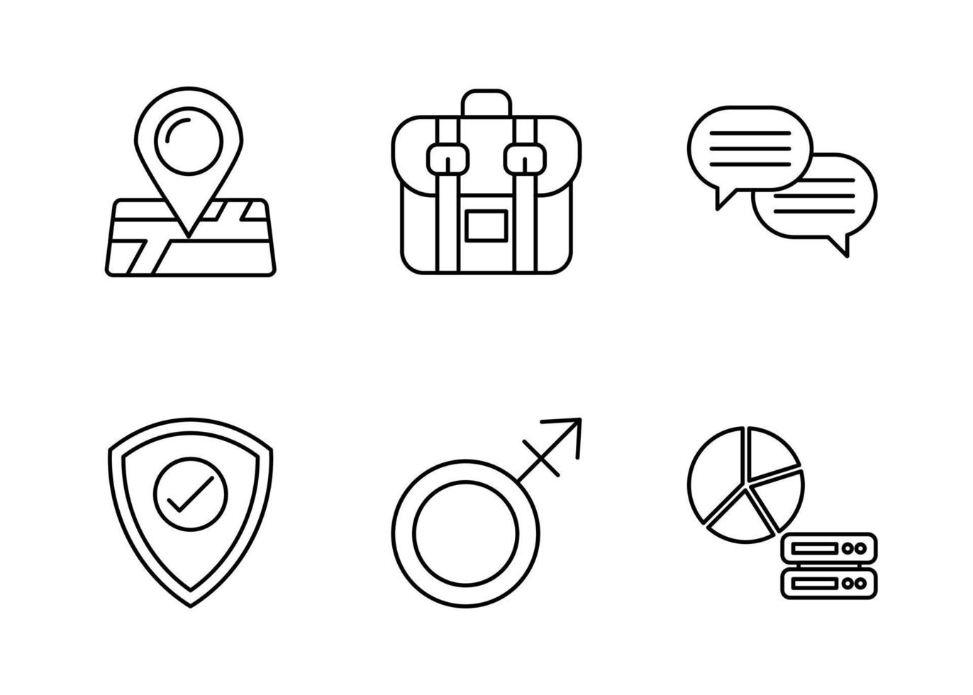 conjunto de iconos de vector de currículum de trabajo