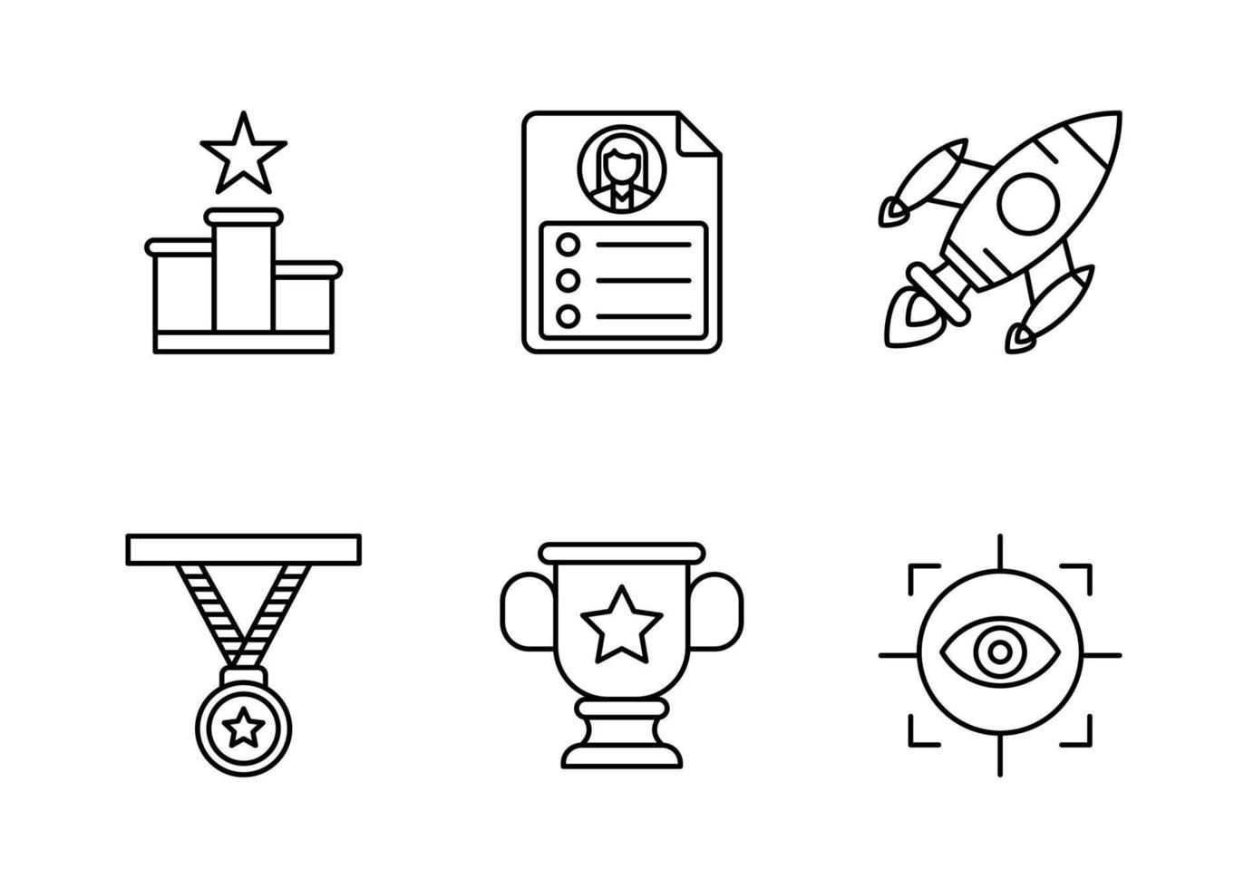 Job Promotion Vector Icon Set