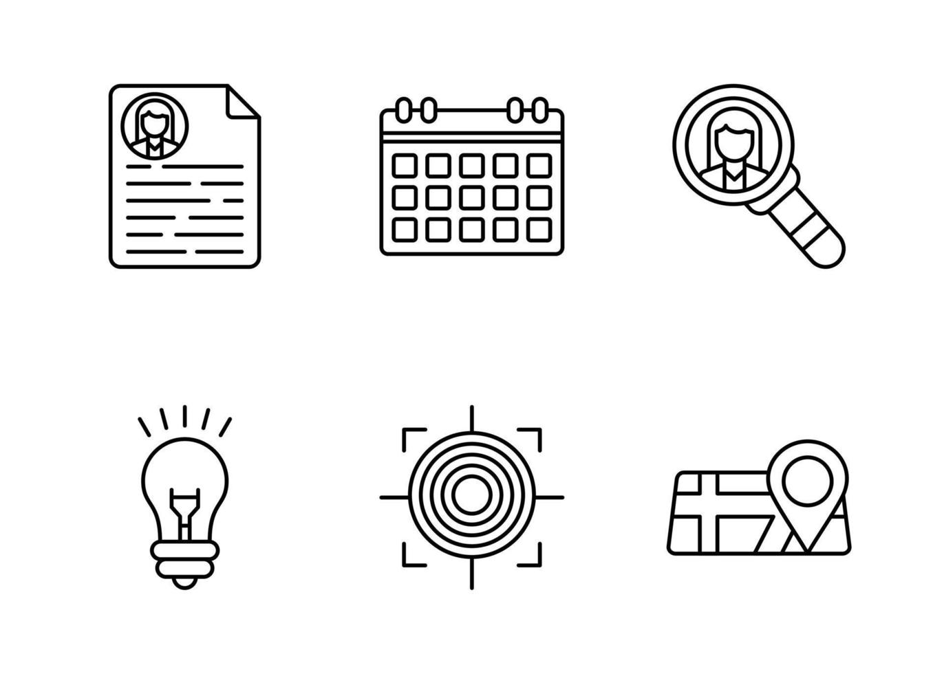Job Promotion Vector Icon Set