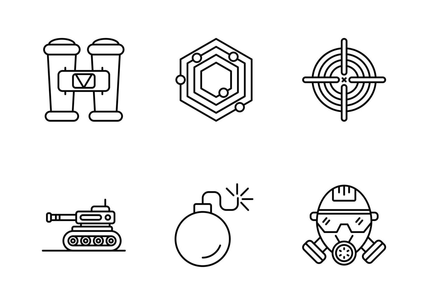 Military Vector Icon Set