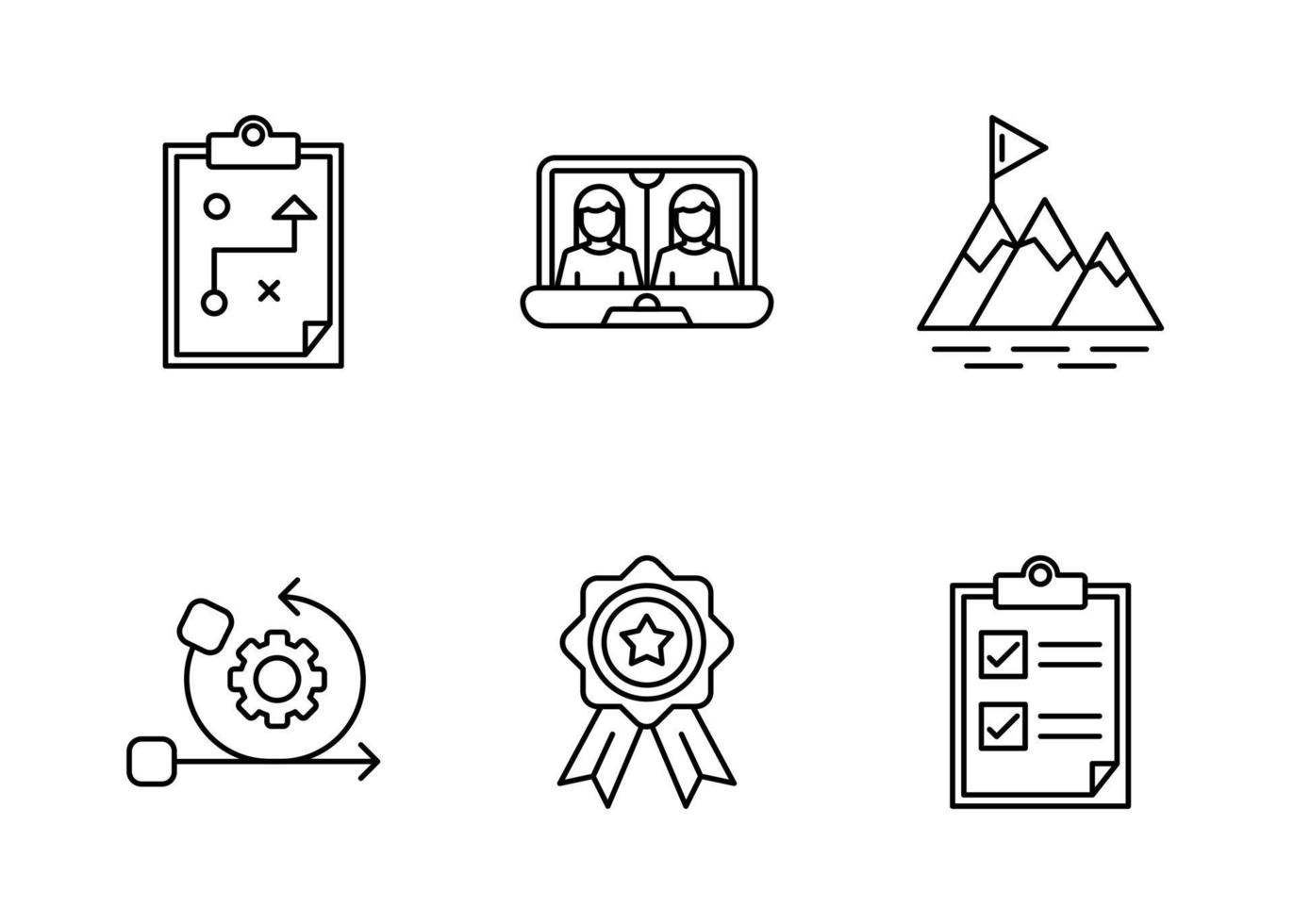 Project Planning Vector Icon Set