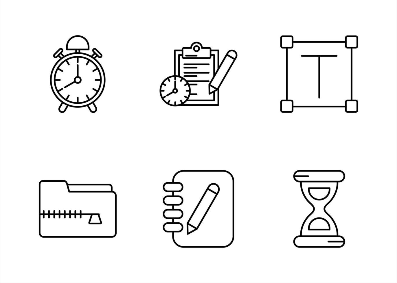 recordatorio y hacer conjunto de iconos vectoriales vector