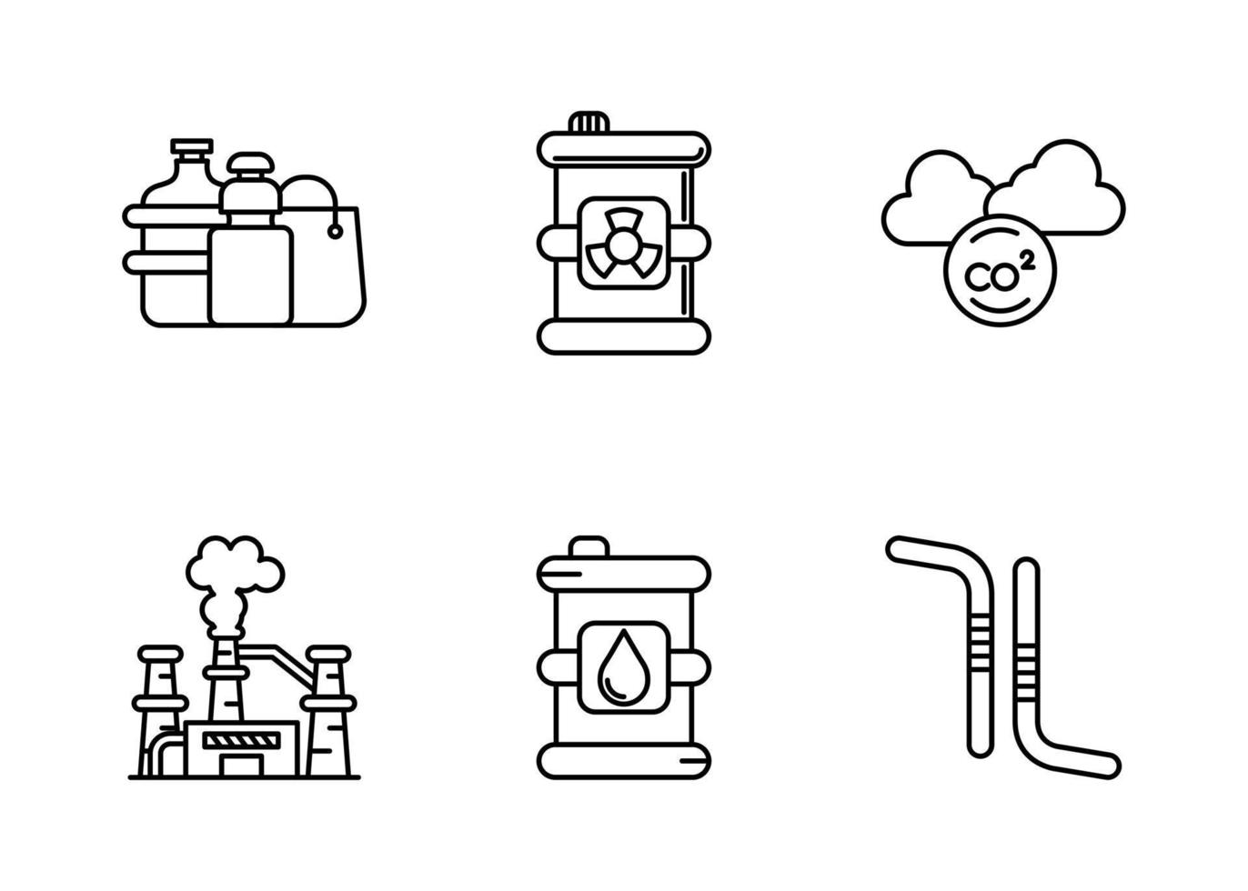 Pollution Vector Icon Set