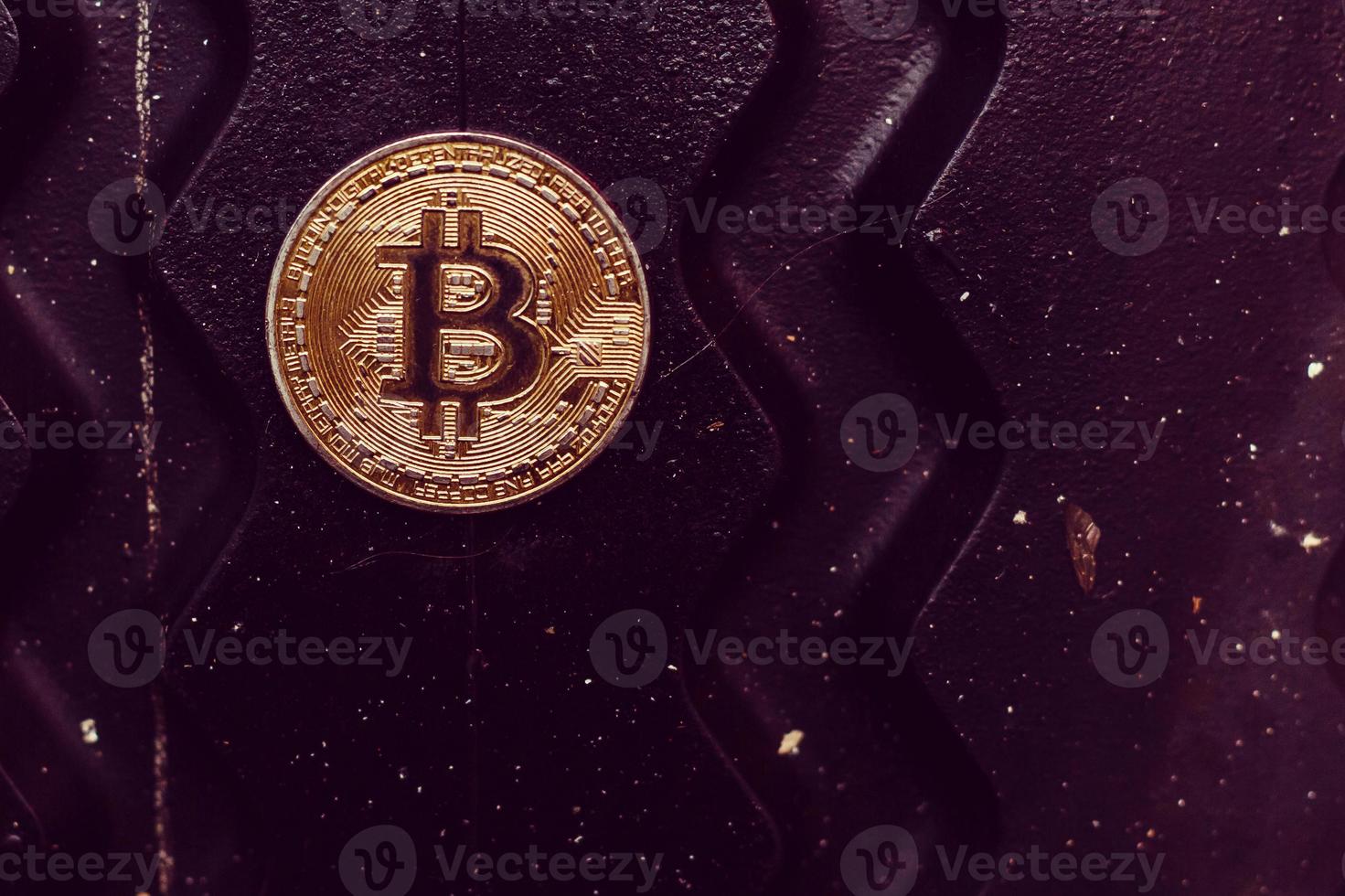 steps with bitcoin symbol years photo