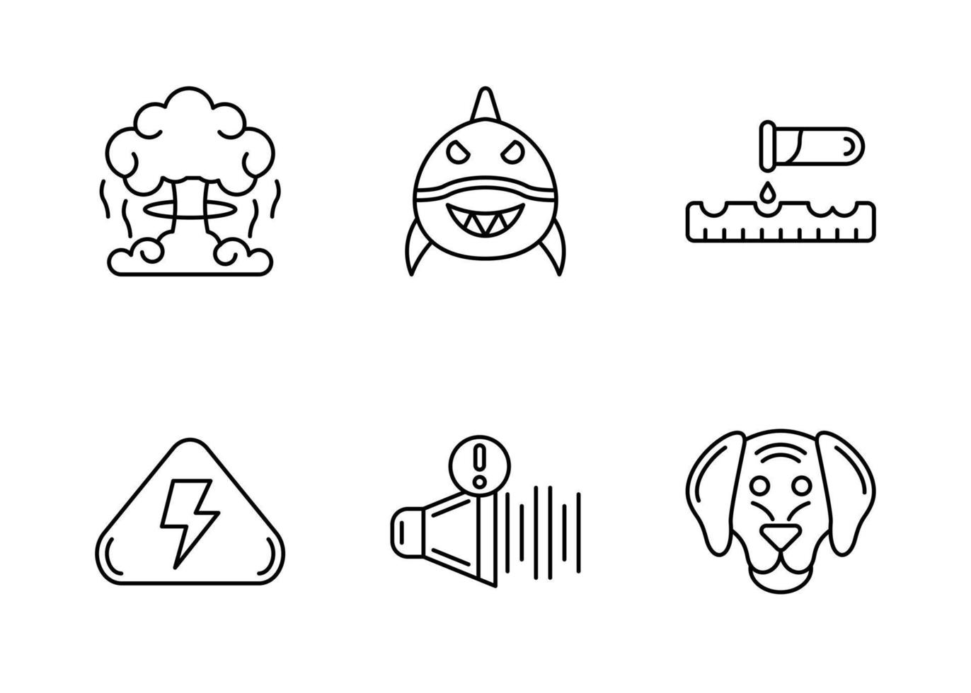 Danger Vector Icon Set