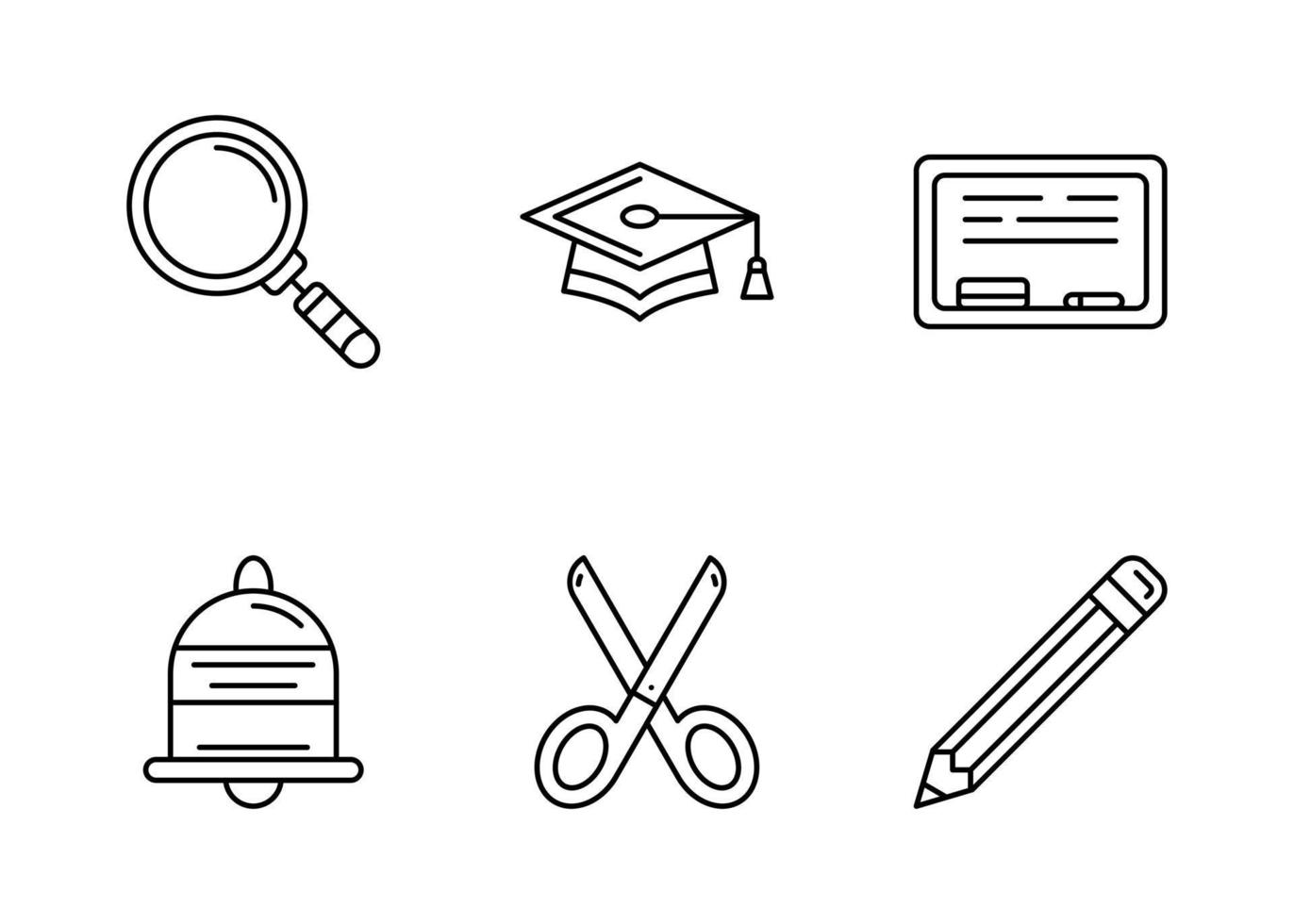 conjunto de iconos de vector de educación