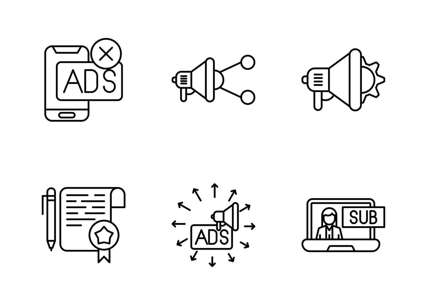 Digital Marketing Vector Icon Set