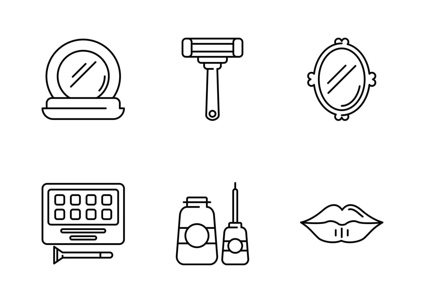 Beauty Salon Vector Icon Set