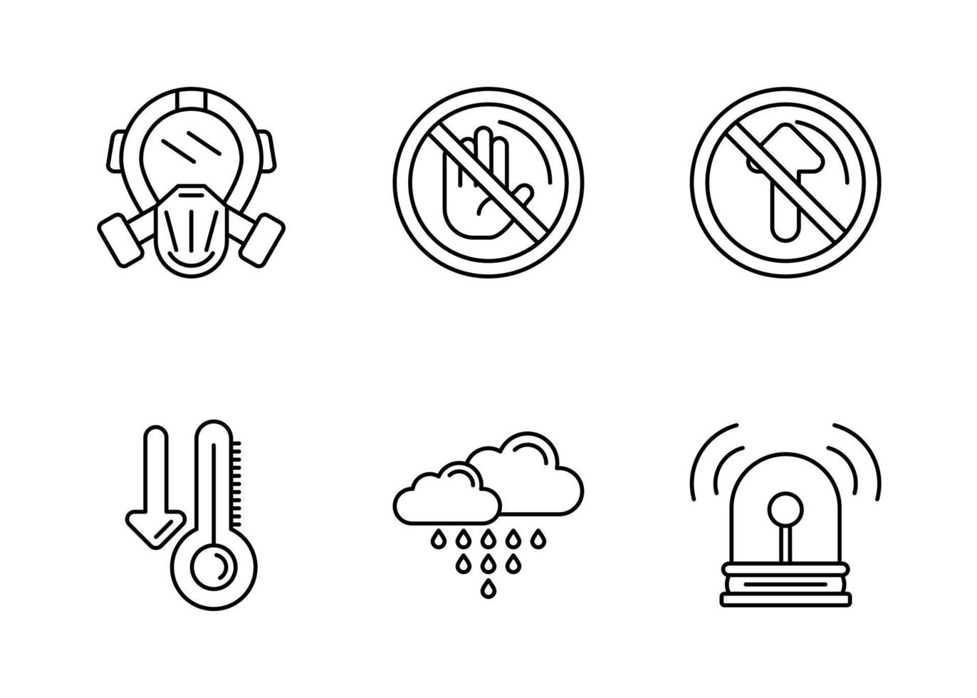 Danger Vector Icon Set