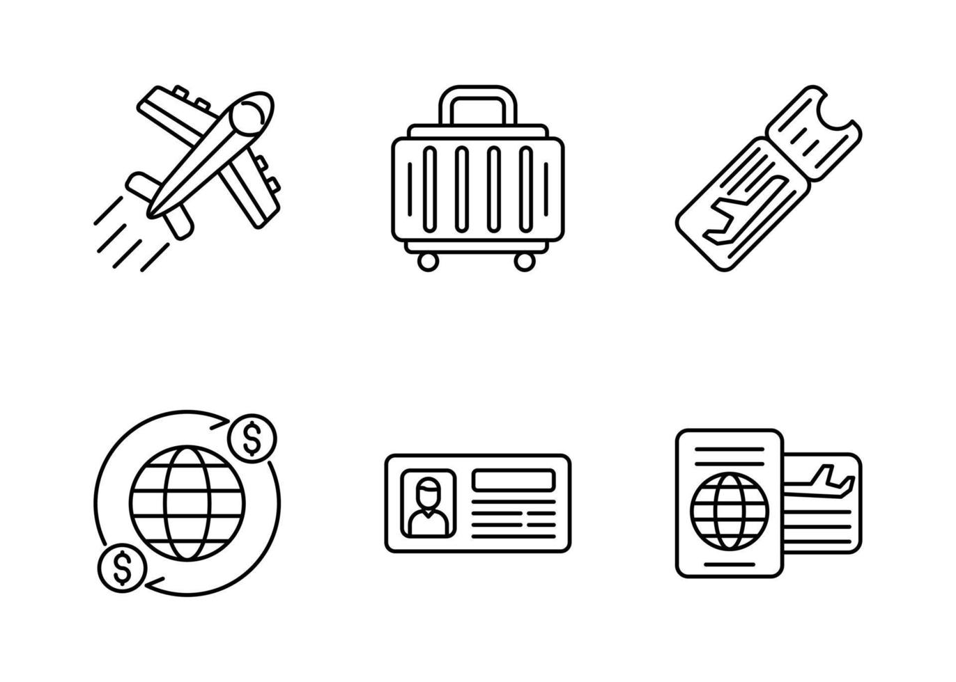 Airport Vector Icon Set