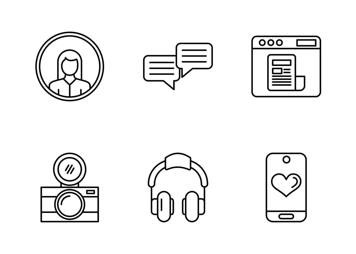 Millennial Vector Icon Set