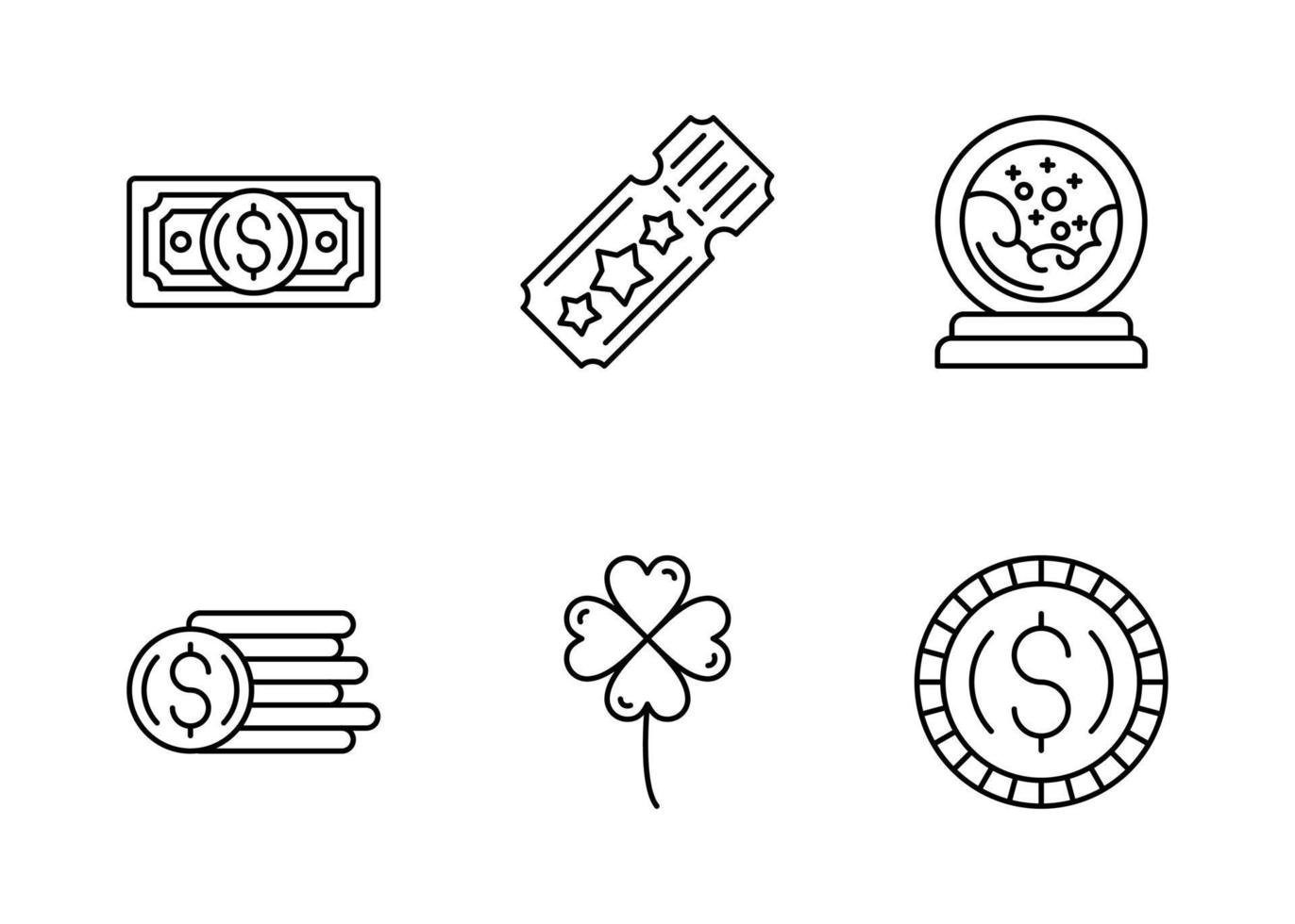 Lottery Vector Icon Set