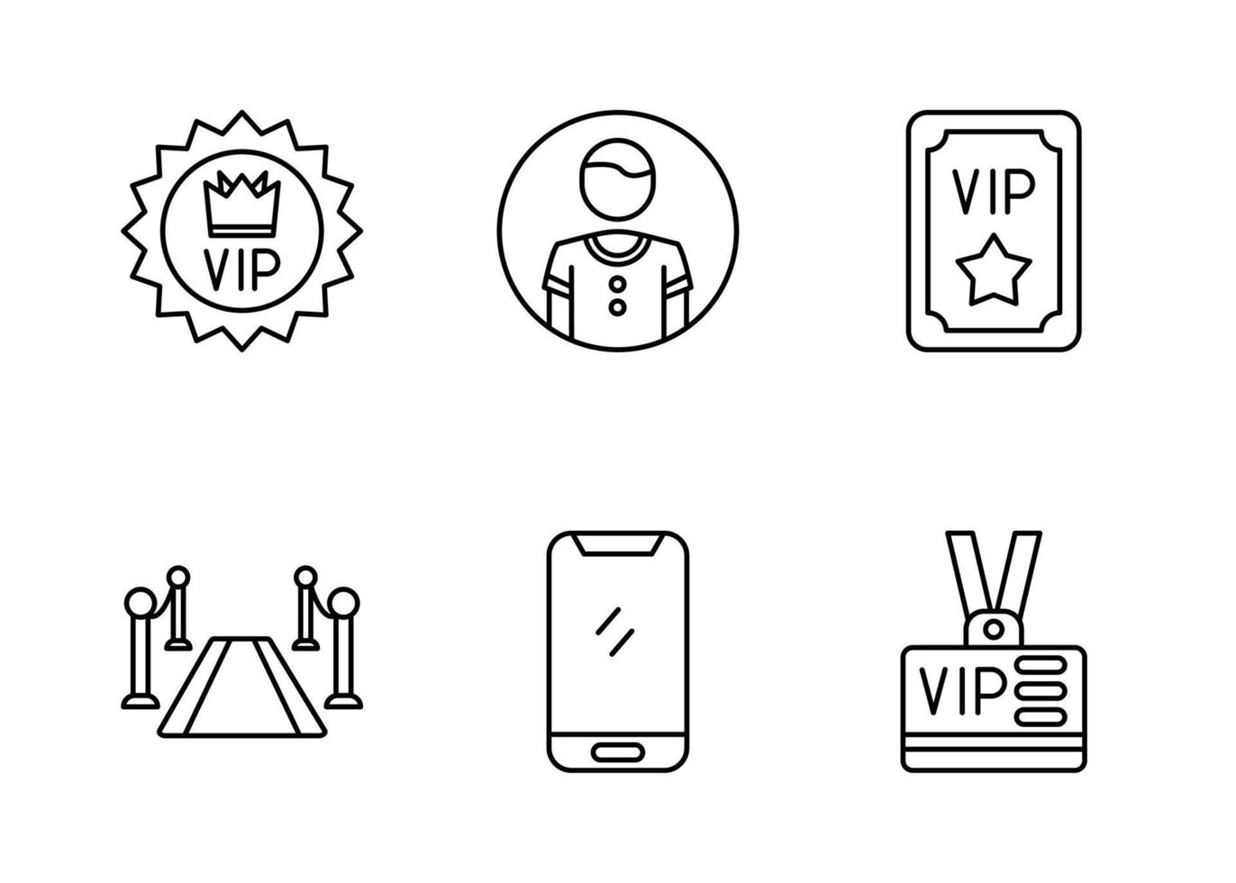 conjunto de iconos de vector de membresía