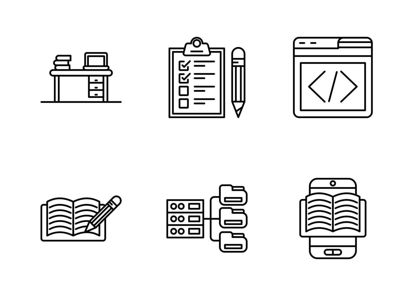 Learning Vector Icon Set