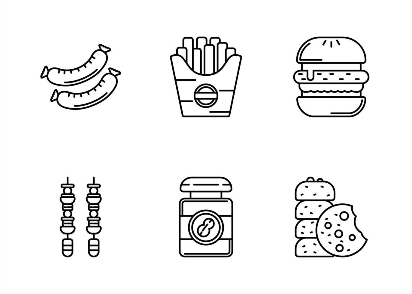 conjunto de iconos vectoriales únicos vector