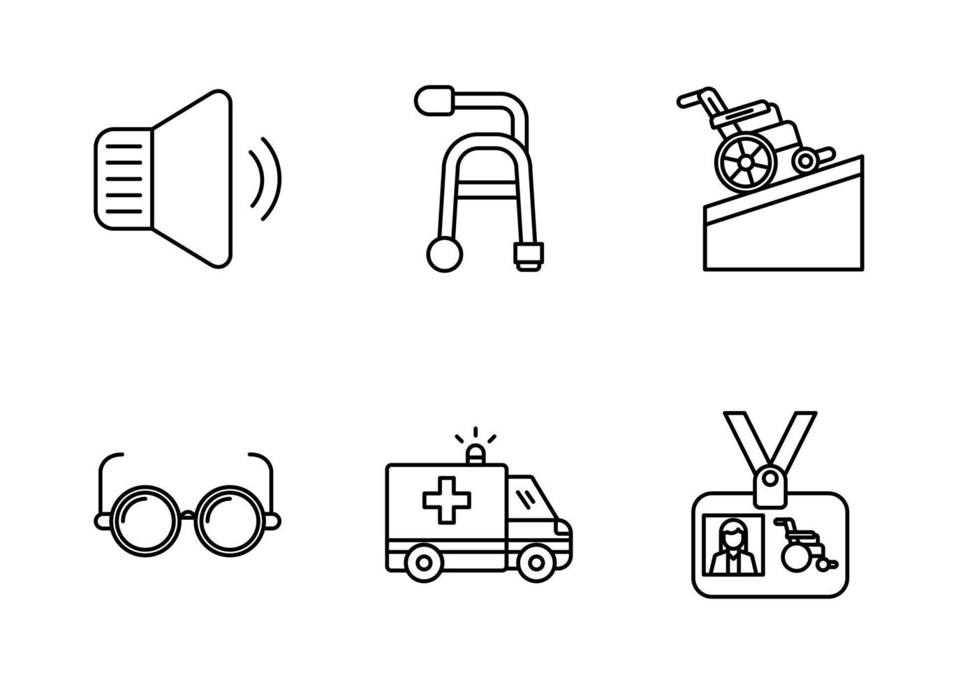 conjunto de iconos de vector de accesibilidad