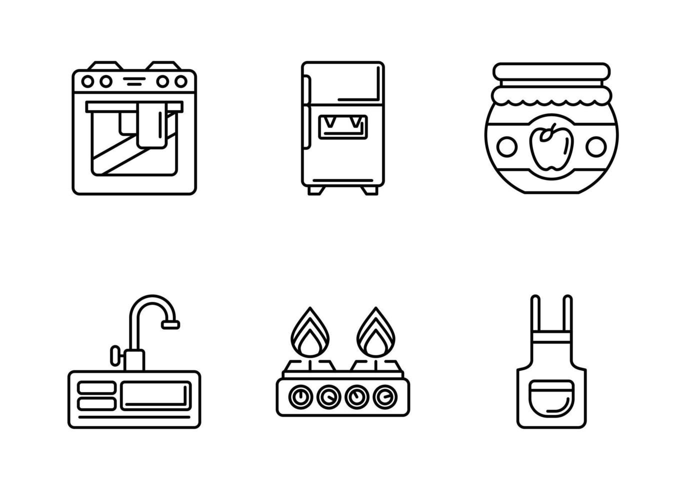 conjunto de iconos vectoriales únicos vector