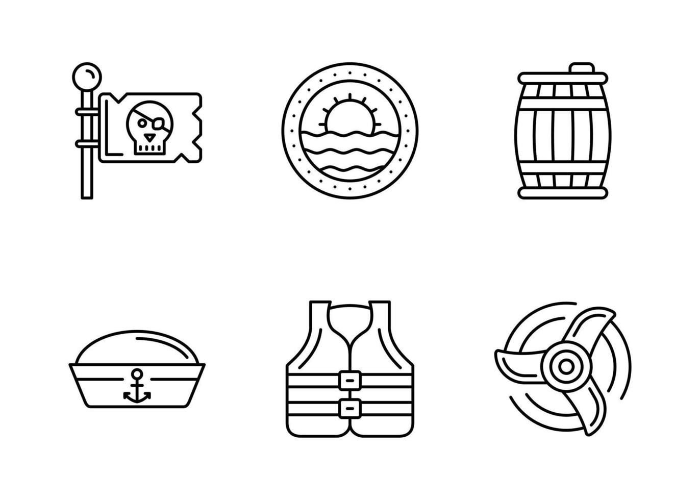 Sailing Vector Icon Set
