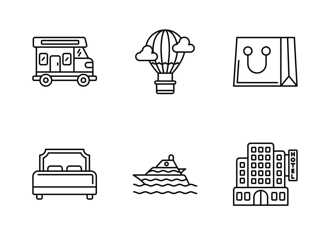 Tourism Vector Icon Set