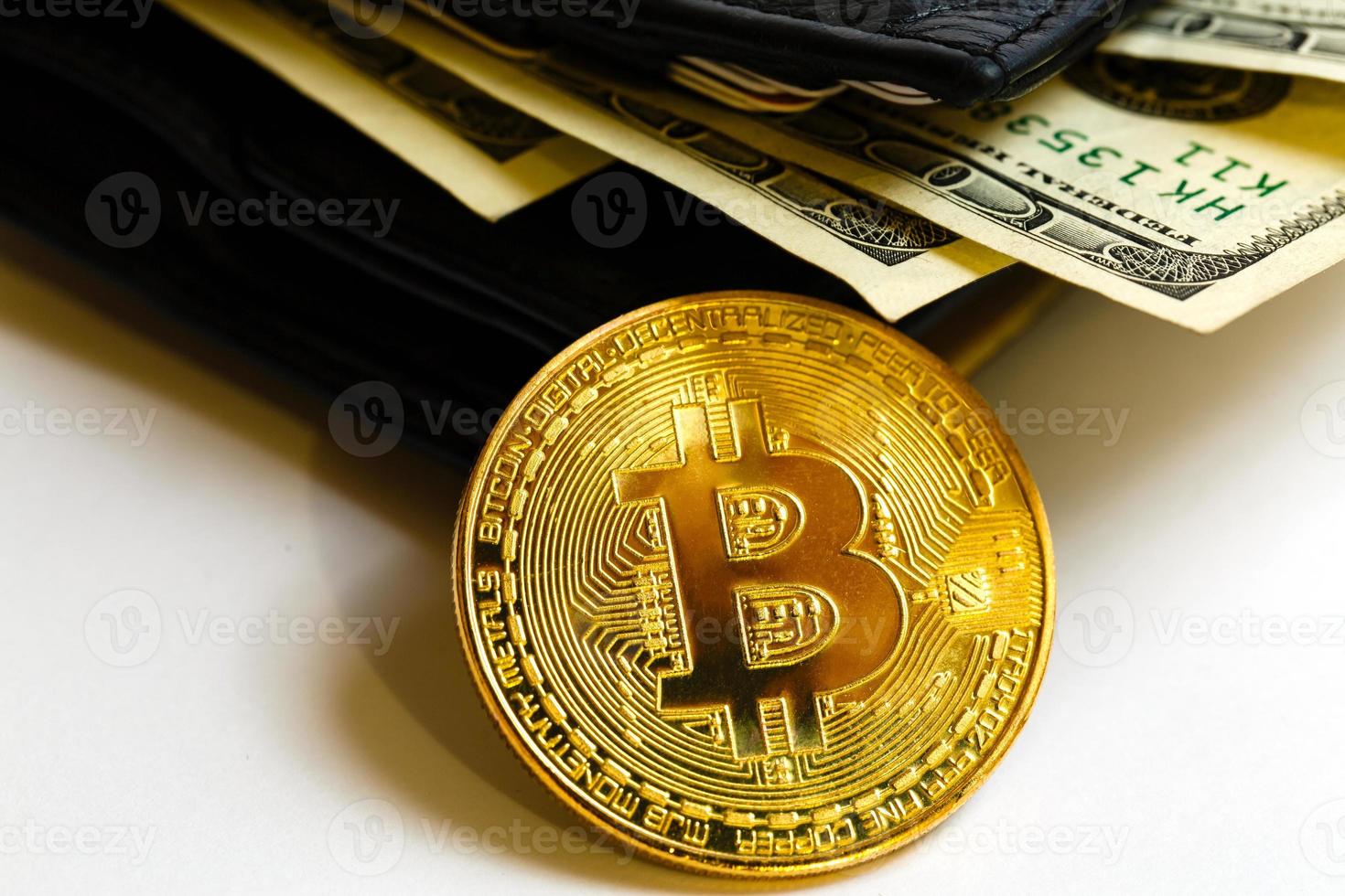 Bitcoin in the wallet photo