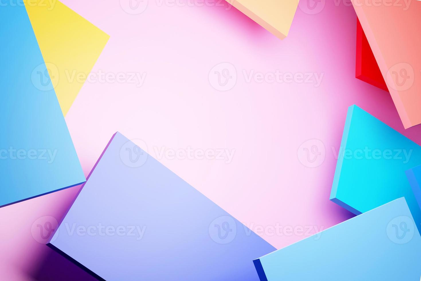 3D rendering for beautiful colorful backgrounds Made in square shape with clipping path photo