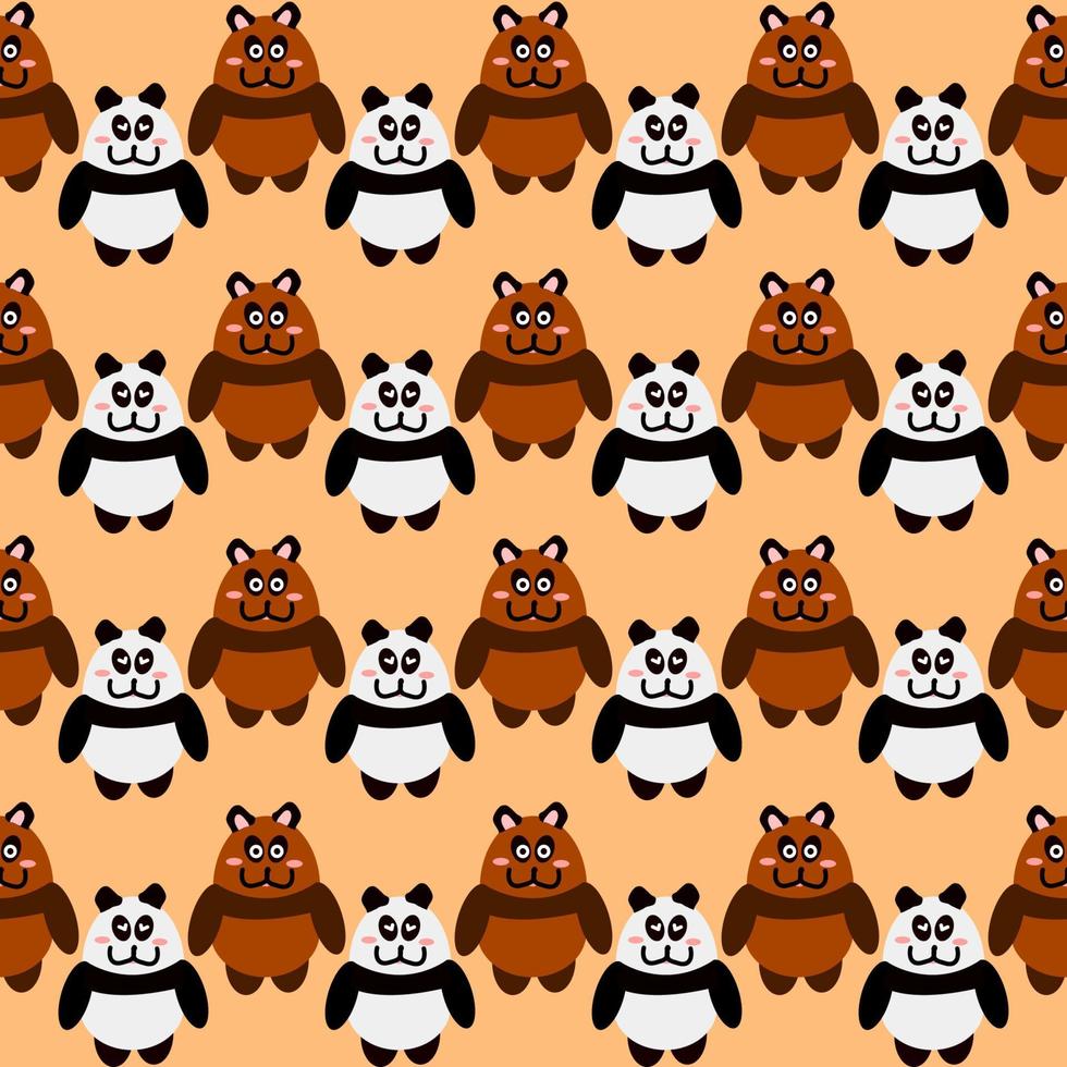 three cute bears vector illustration