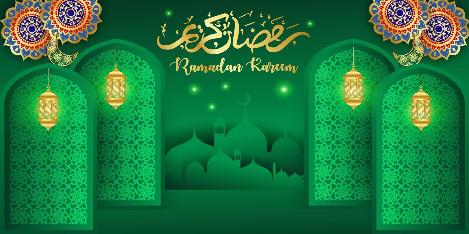 fondo de año nuevo musulmán en el mes de ramadán vector de ilustración islámica