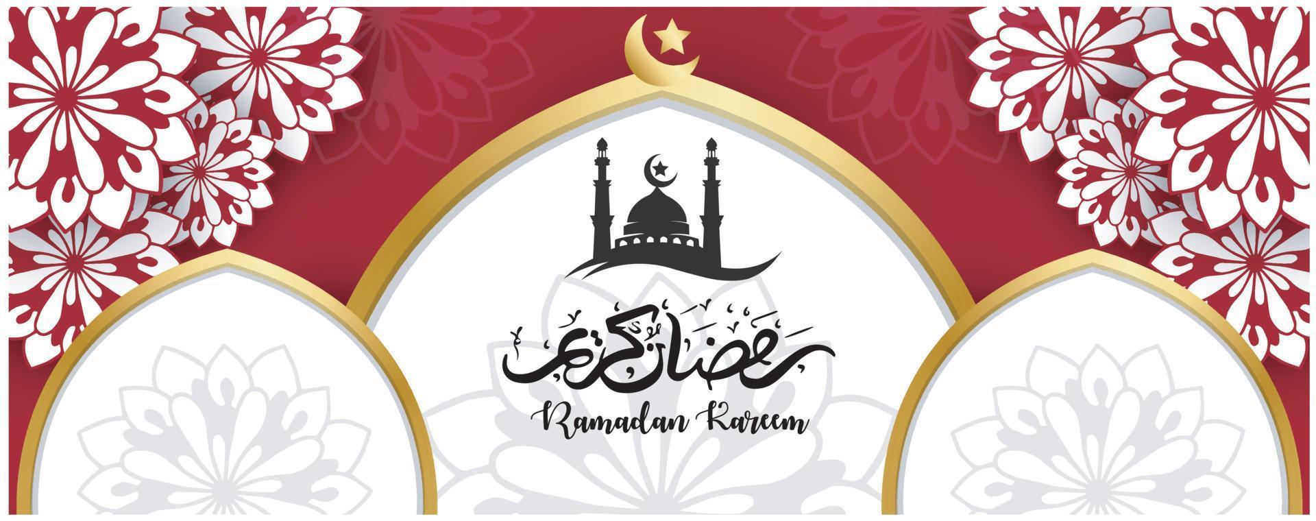 Muslim new year background in the month of ramadan islamic illustration vector