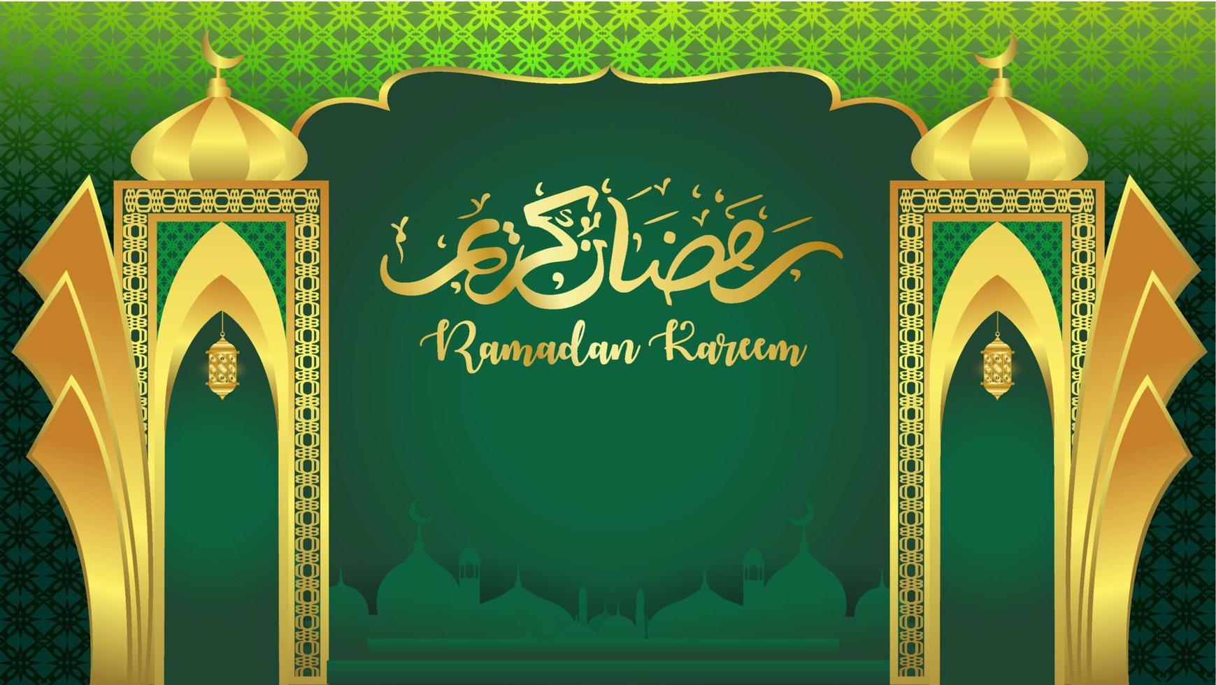 Muslim new year background in the month of ramadan islamic illustration vector