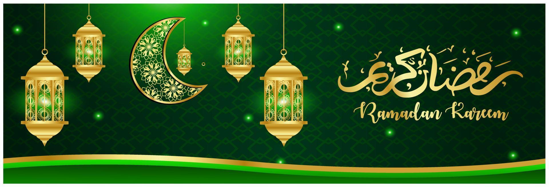 Muslim new year background in the month of ramadan islamic illustration vector