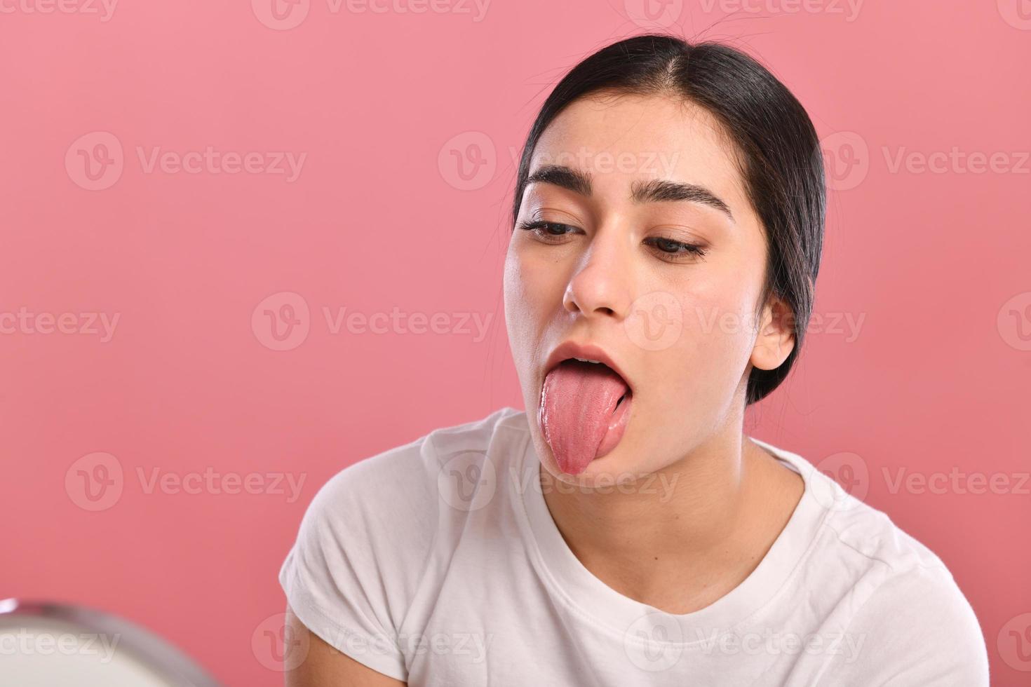 showing tongue and having fun photo