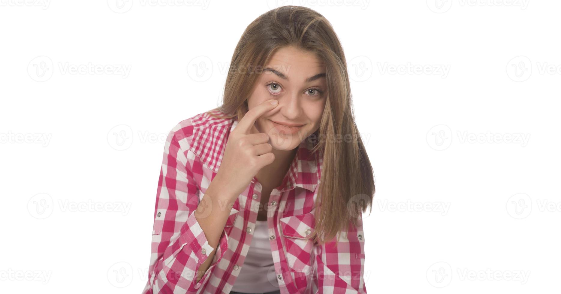 young woman with opened mouth looking amazed photo