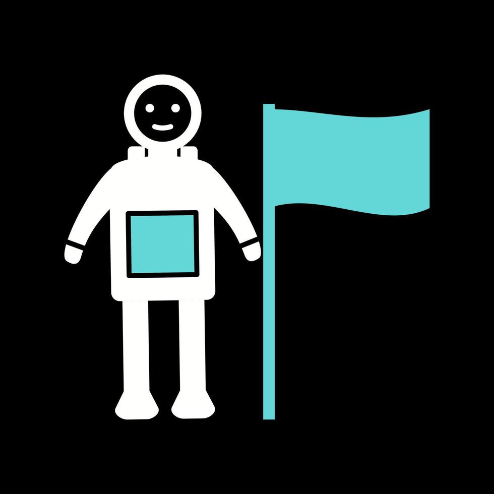 Man with Flag Vector Icon