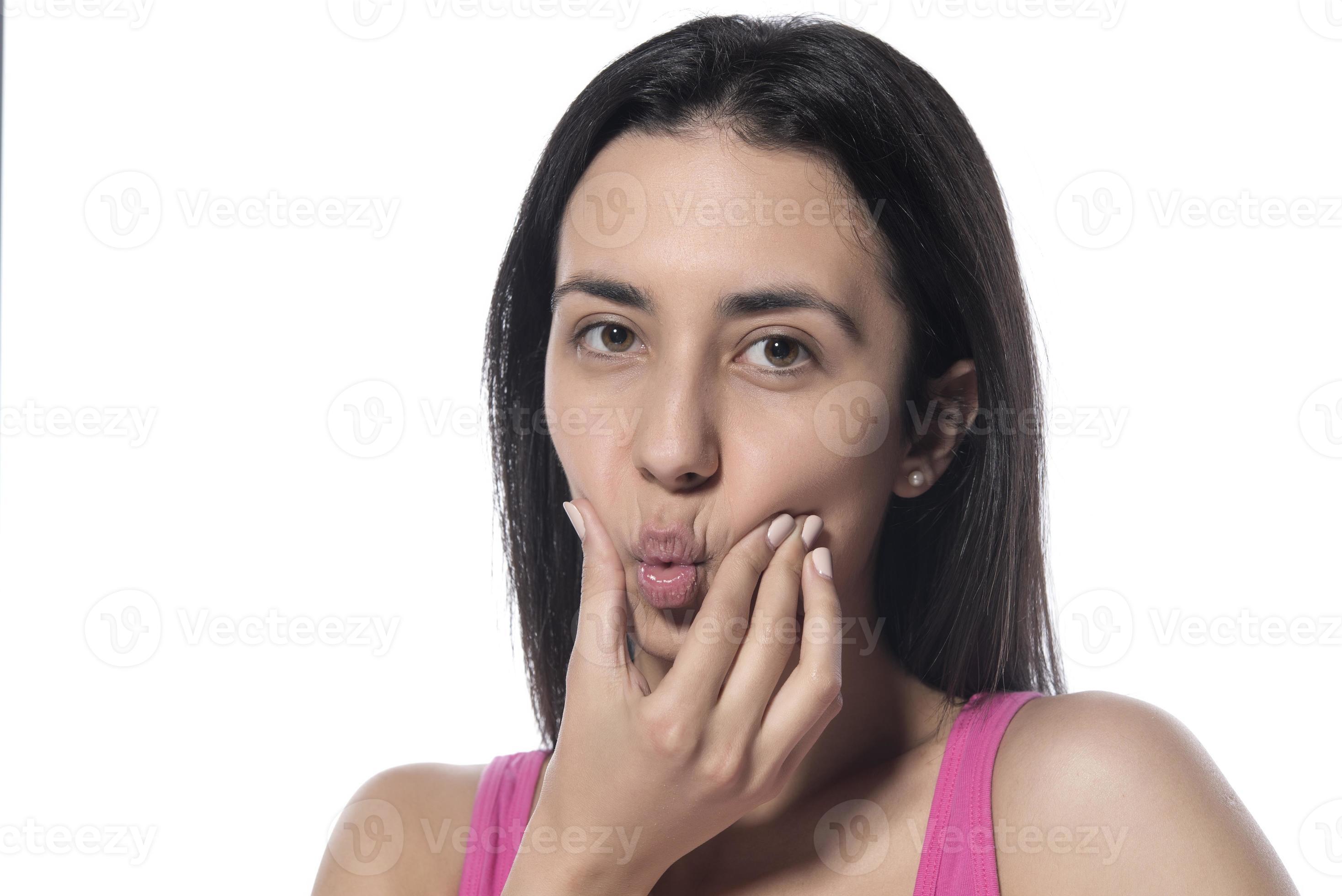 Tooth Pain And Dentistry. Beautiful Young Woman Suffering From Terrible