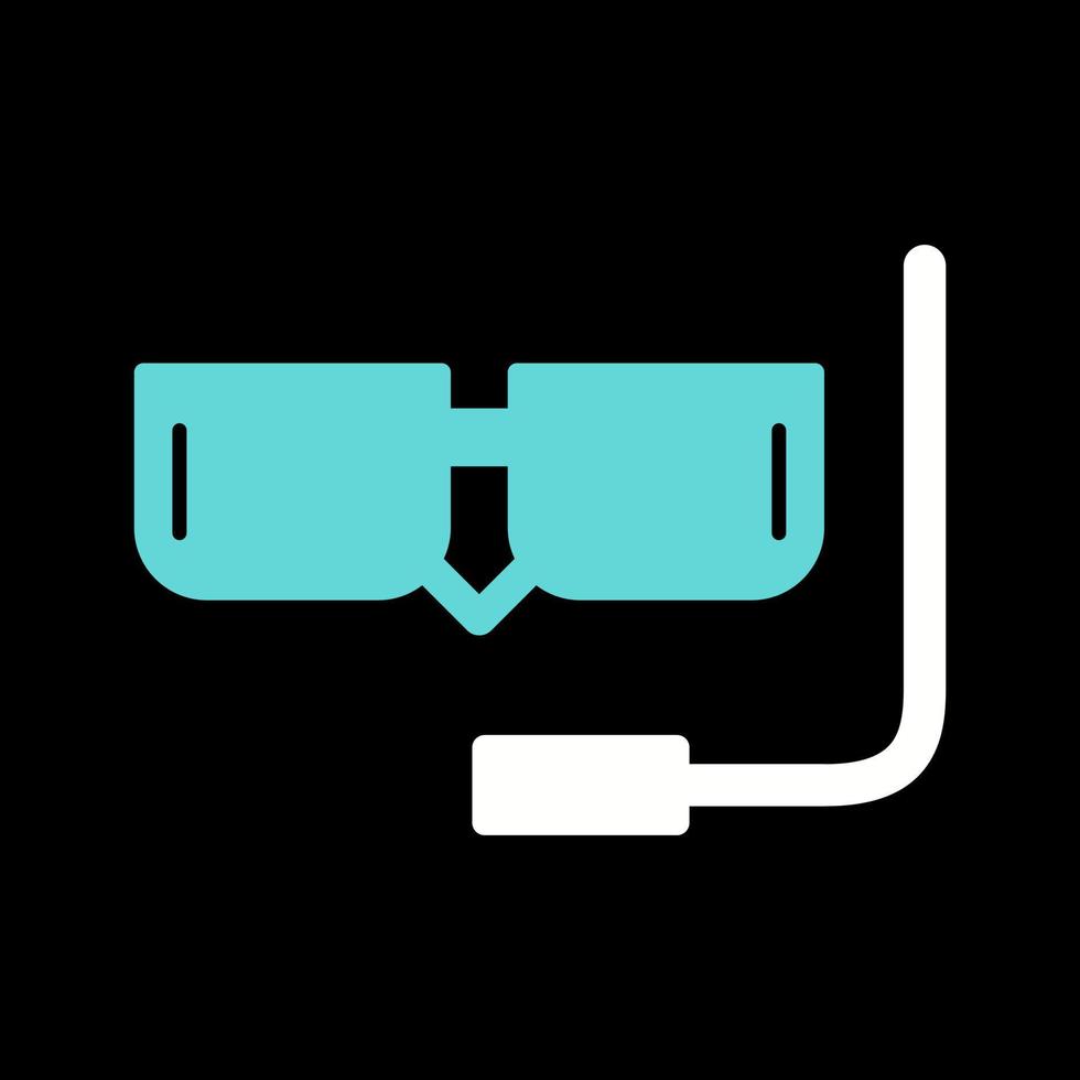 icono de vector de snorkel