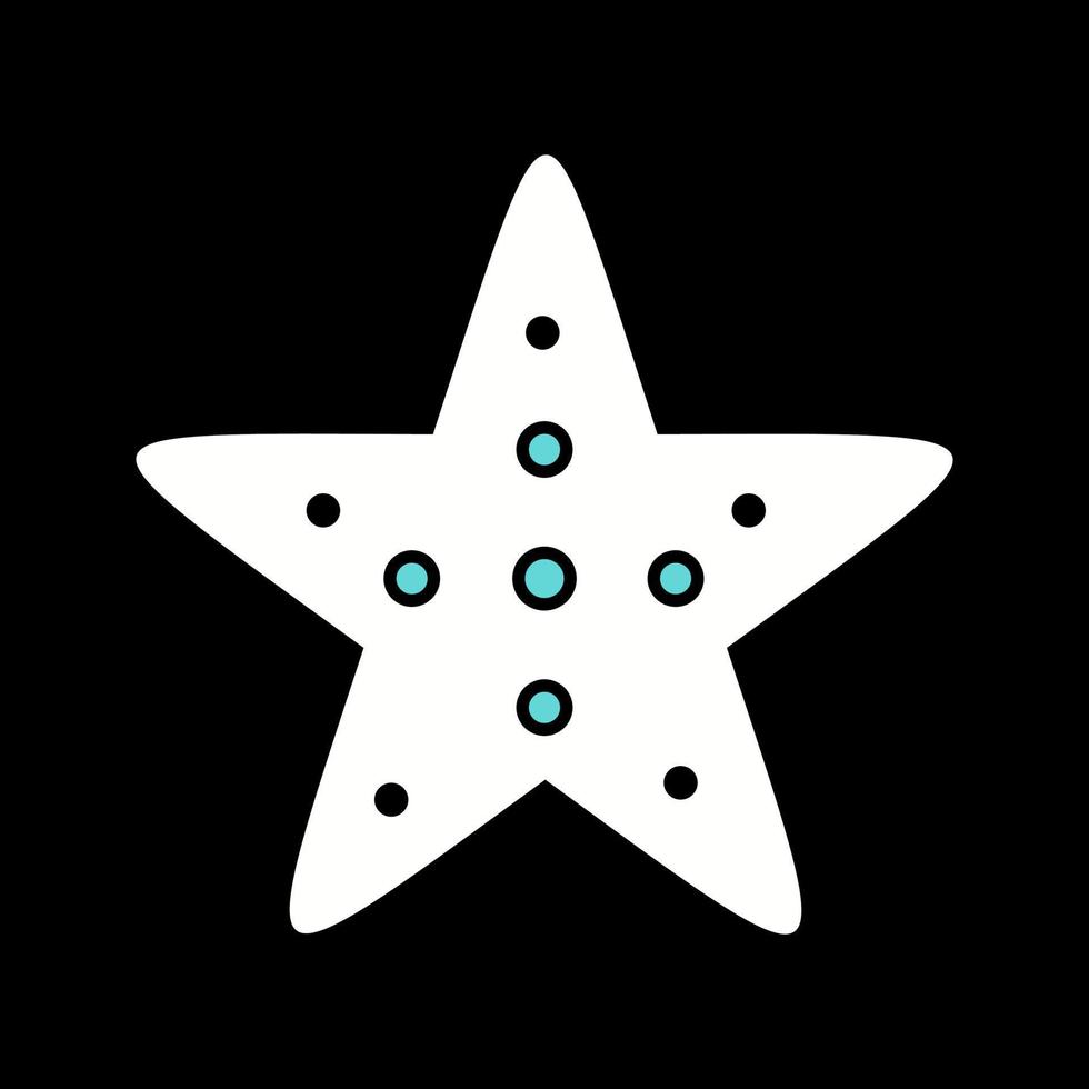 icono de vector de estrella de mar