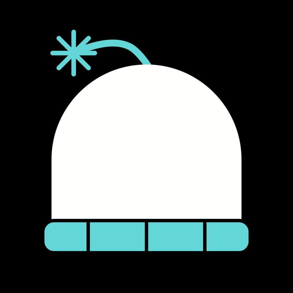 icono de vector de gorra de invierno