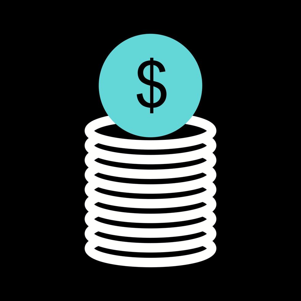 Dollar Coins Vector Icon