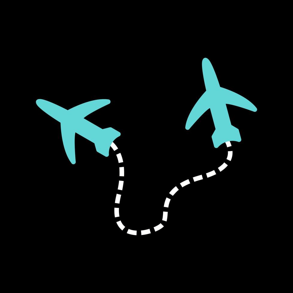 Round Travel Flights Vector Icon