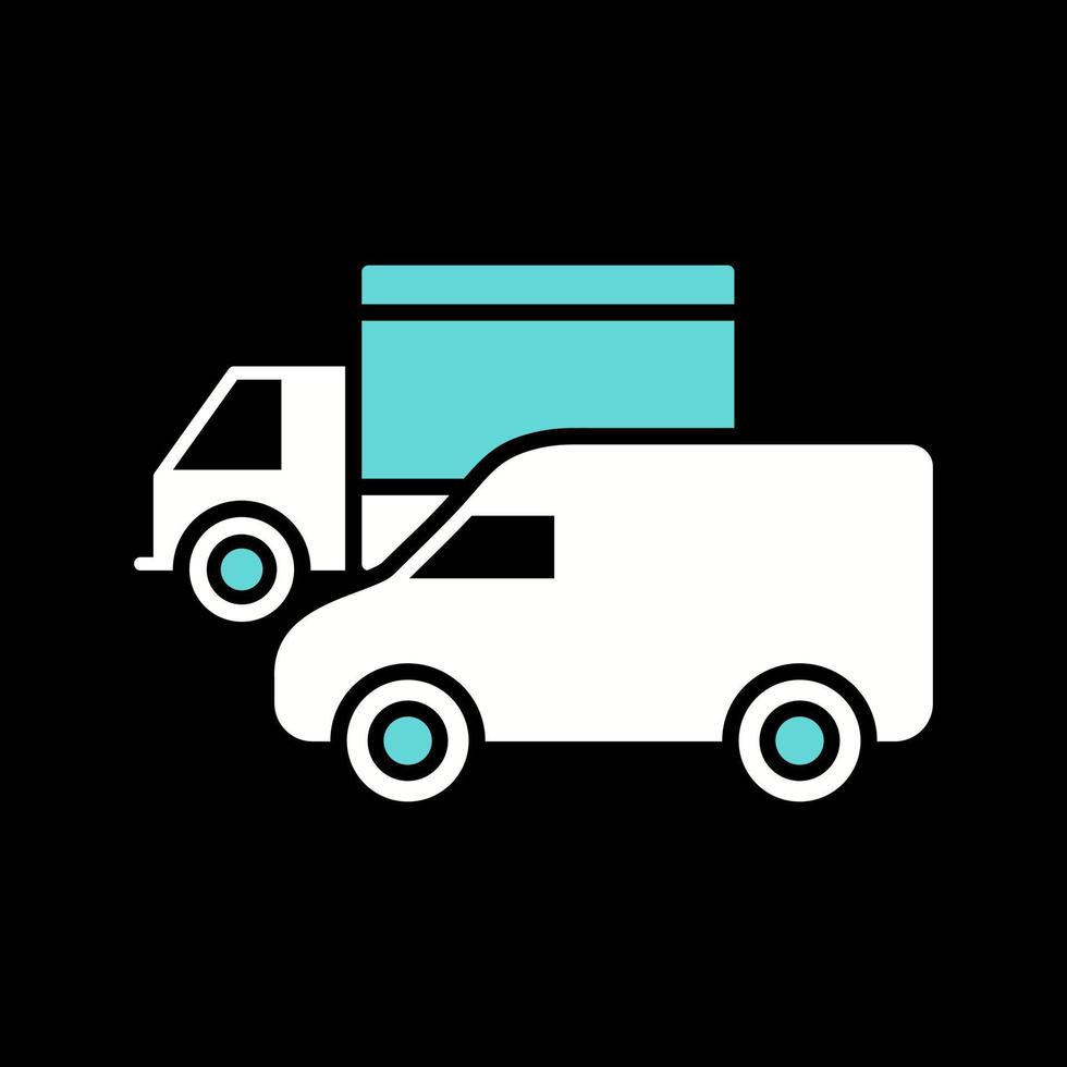 Parked Trucks Vector Icon