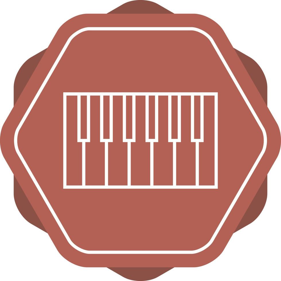 Beautiful Piano Keys Line Vector Icon