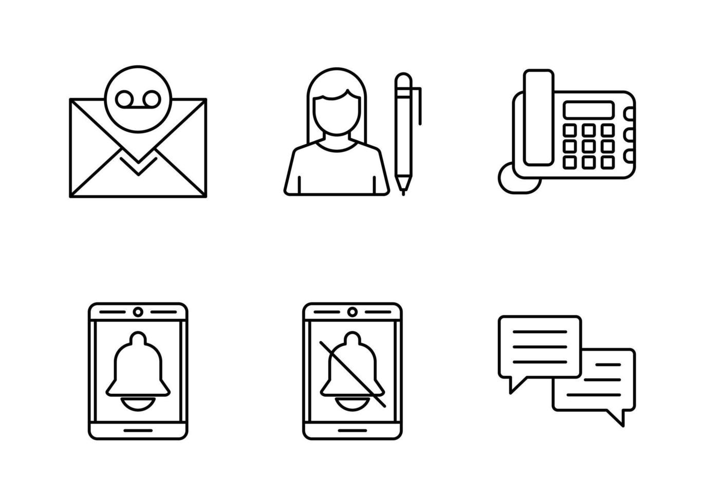 conjunto de iconos de vector de comunicación