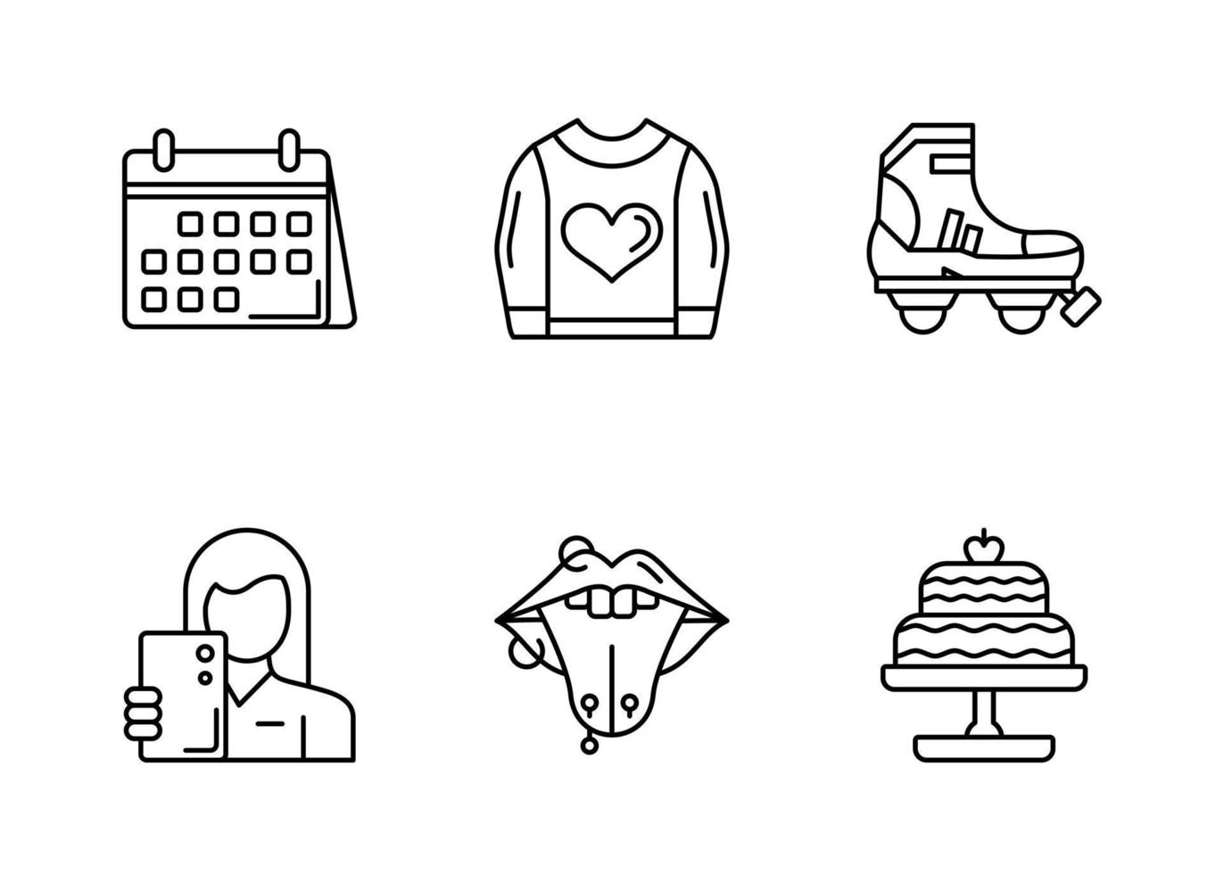 Youth Day Vector Icon Set