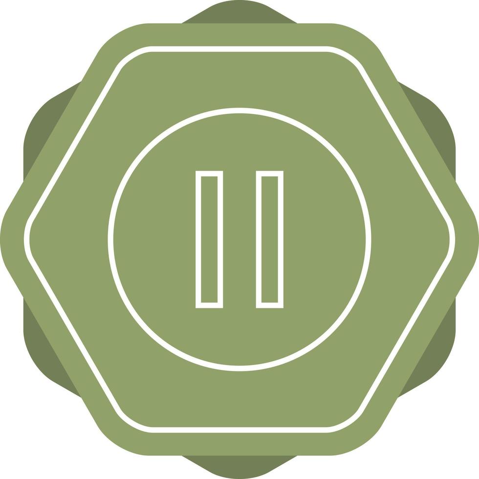 Beautiful Pause Button Line Vector Icon