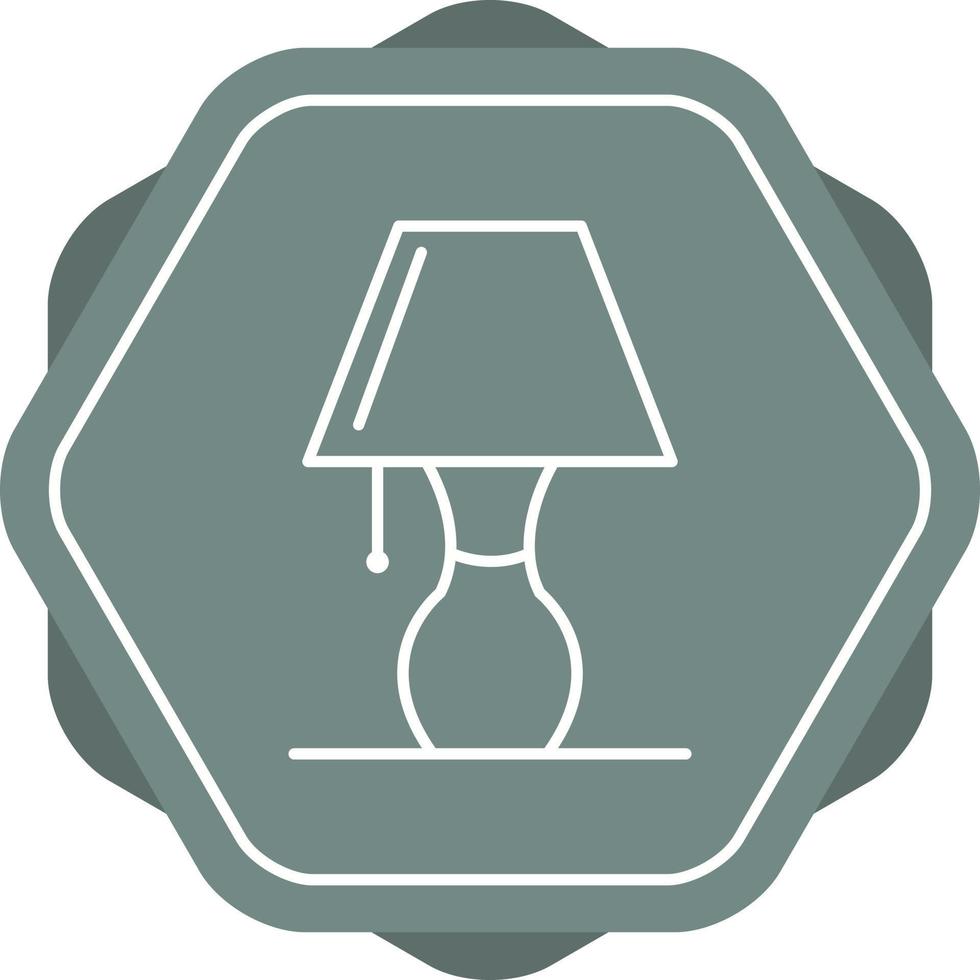 Beautiful Table Lamp Line Vector Icon