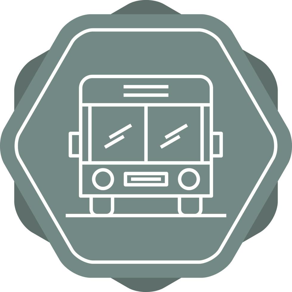 Beautiful School Bus Line Vector Icon