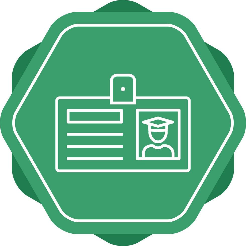 Beautiful ID Card Line Vector Icon